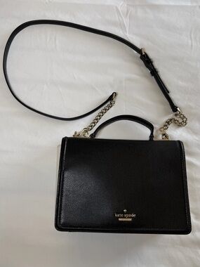 Kate Spade Black Leather Crossbody/Top Handle Bag